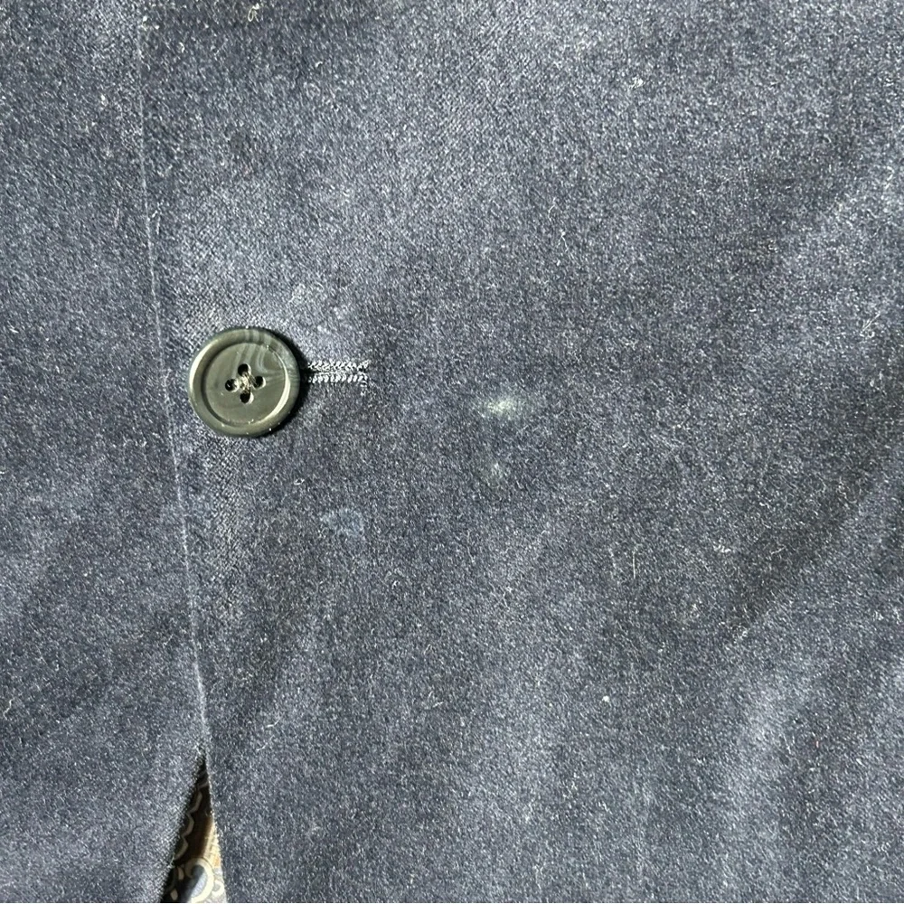 Oak Hill Blazer Mens 2XL 50 52R Blue Velvet‎ Business Event Travel Paisley Lined